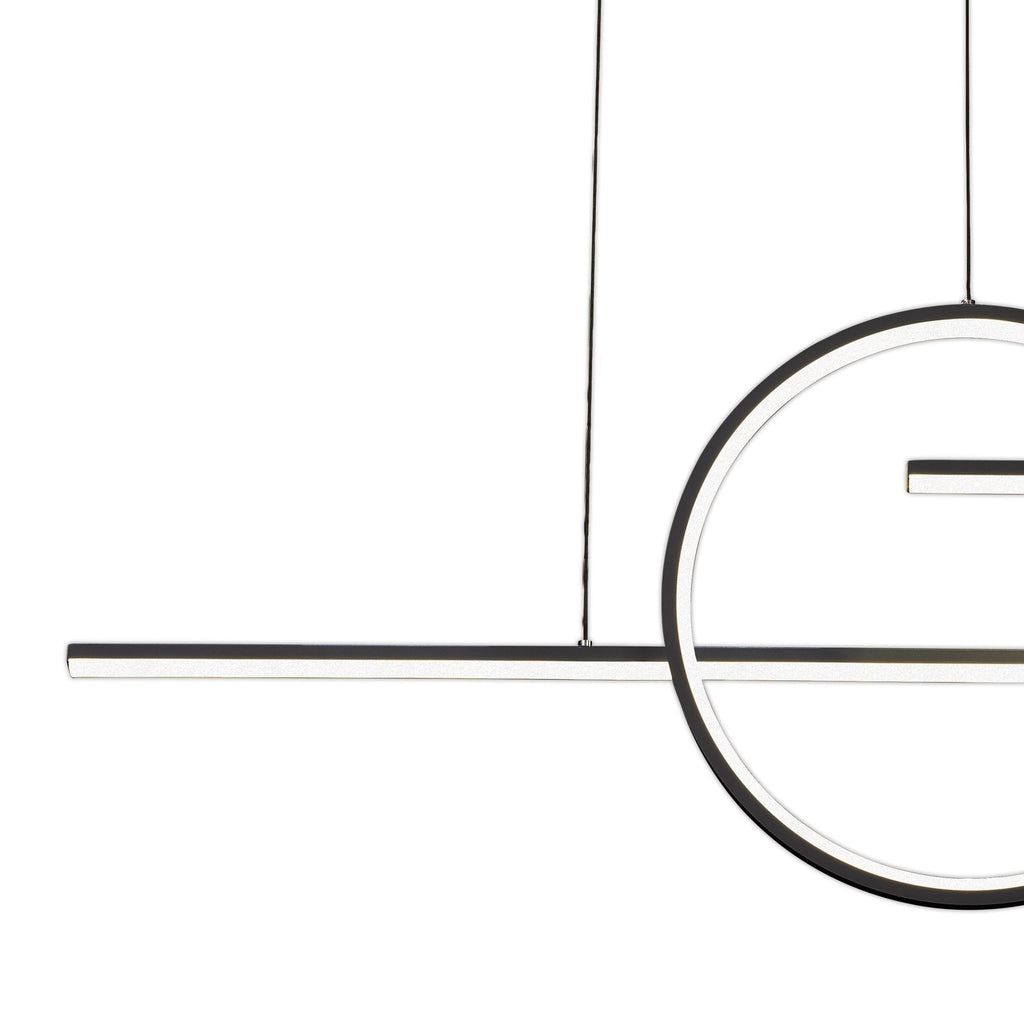 M8205 Kitesurf Centre Loop Linear Pendant Dimmable 50W LED Black