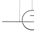M8205 Kitesurf Centre Loop Linear Pendant Dimmable 50W LED Black