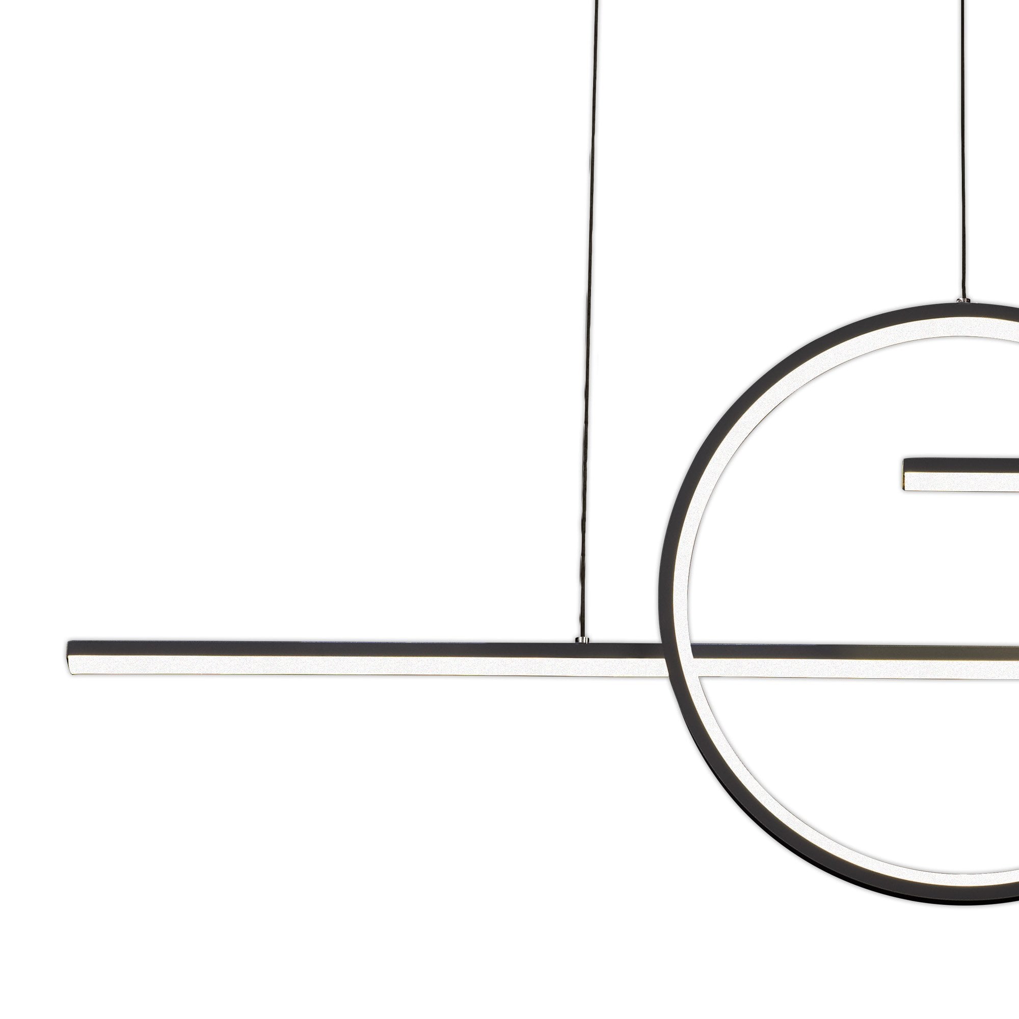 M8205 Kitesurf Centre Loop Linear Pendant Dimmable 50W LED Black