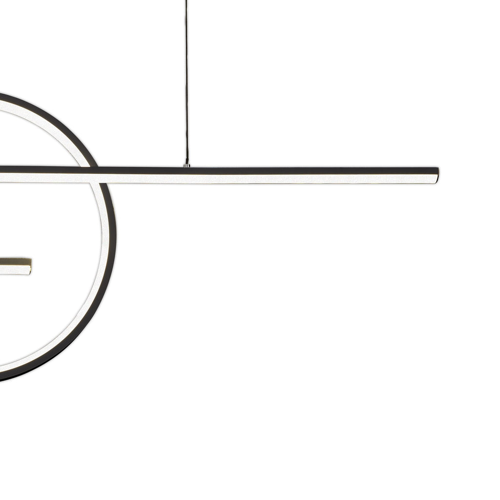 M8205 Kitesurf Centre Loop Linear Pendant Dimmable 50W LED Black