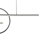 M8205 Kitesurf Centre Loop Linear Pendant Dimmable 50W LED Black