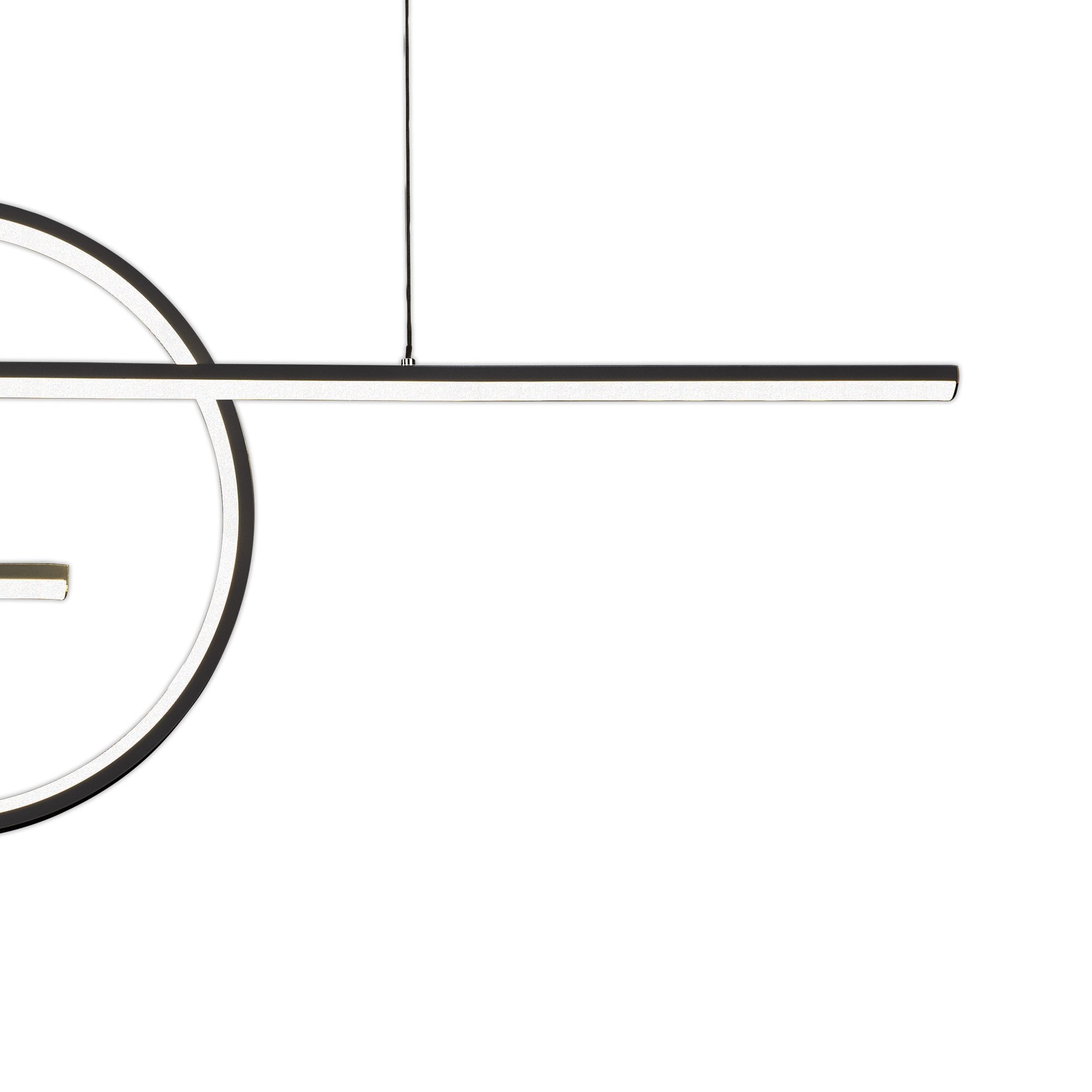 M8205 Kitesurf Centre Loop Linear Pendant Dimmable 50W LED Black