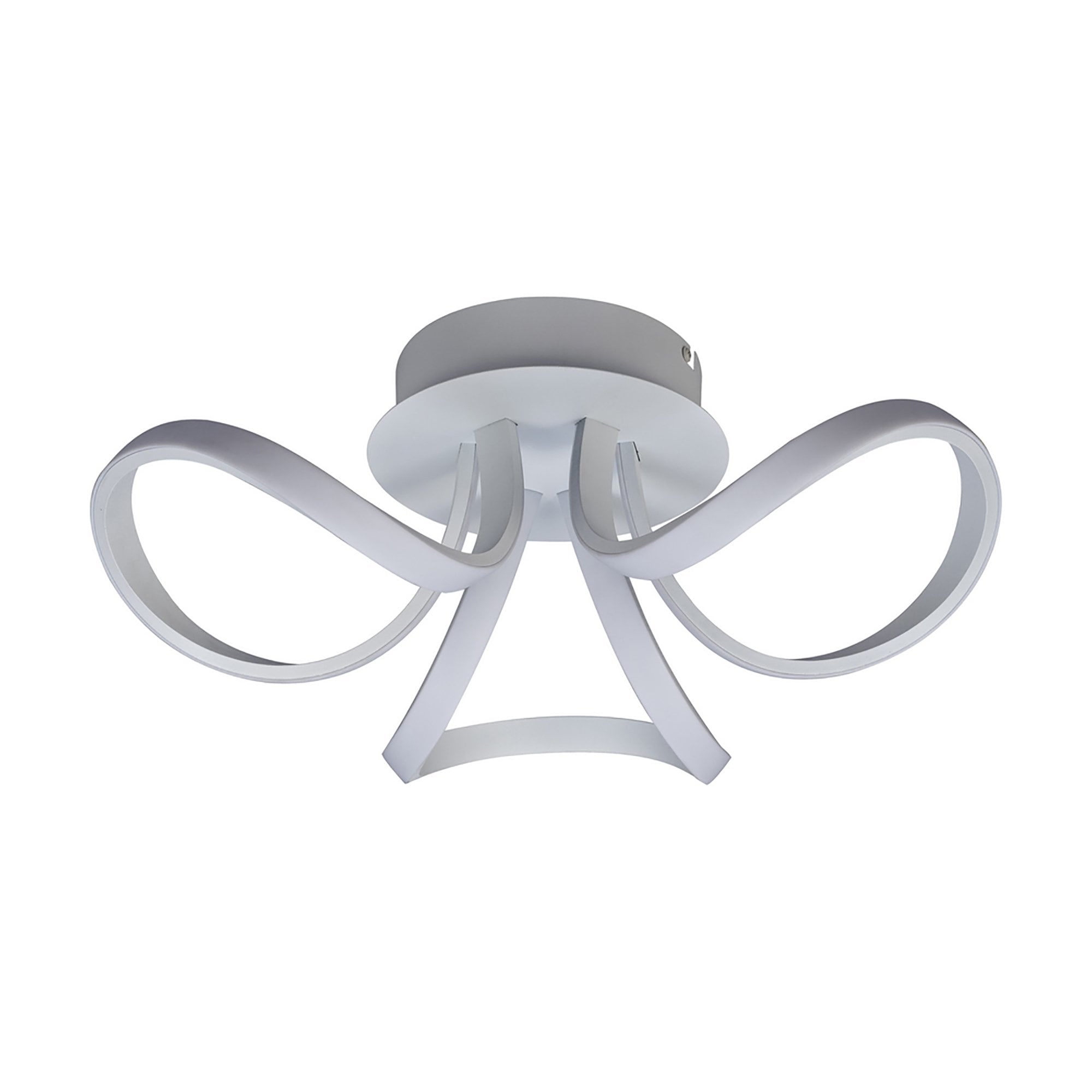 M6035K Knot Blanco Ceiling 48cm Round 3 Looped Arms 36W LED White/Frosted Acrylic