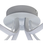 M6035K Knot Blanco Ceiling 48cm Round 3 Looped Arms 36W LED White/Frosted Acrylic