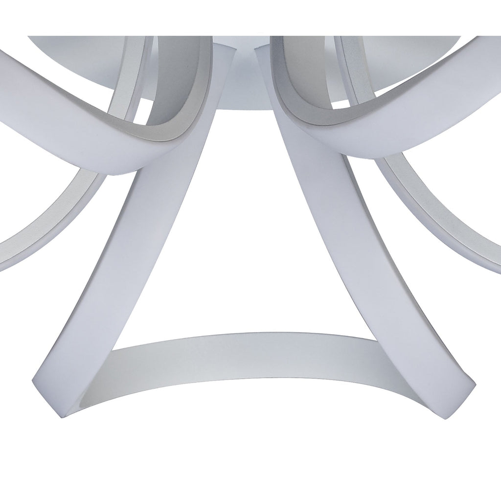 M6035K Knot Blanco Ceiling 48cm Round 3 Looped Arms 36W LED White/Frosted Acrylic