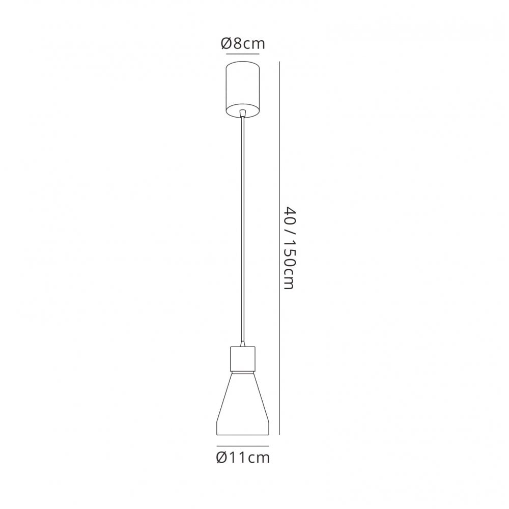M5621 Kos Pendant Small 11cm Round 1 x E27 Matt White