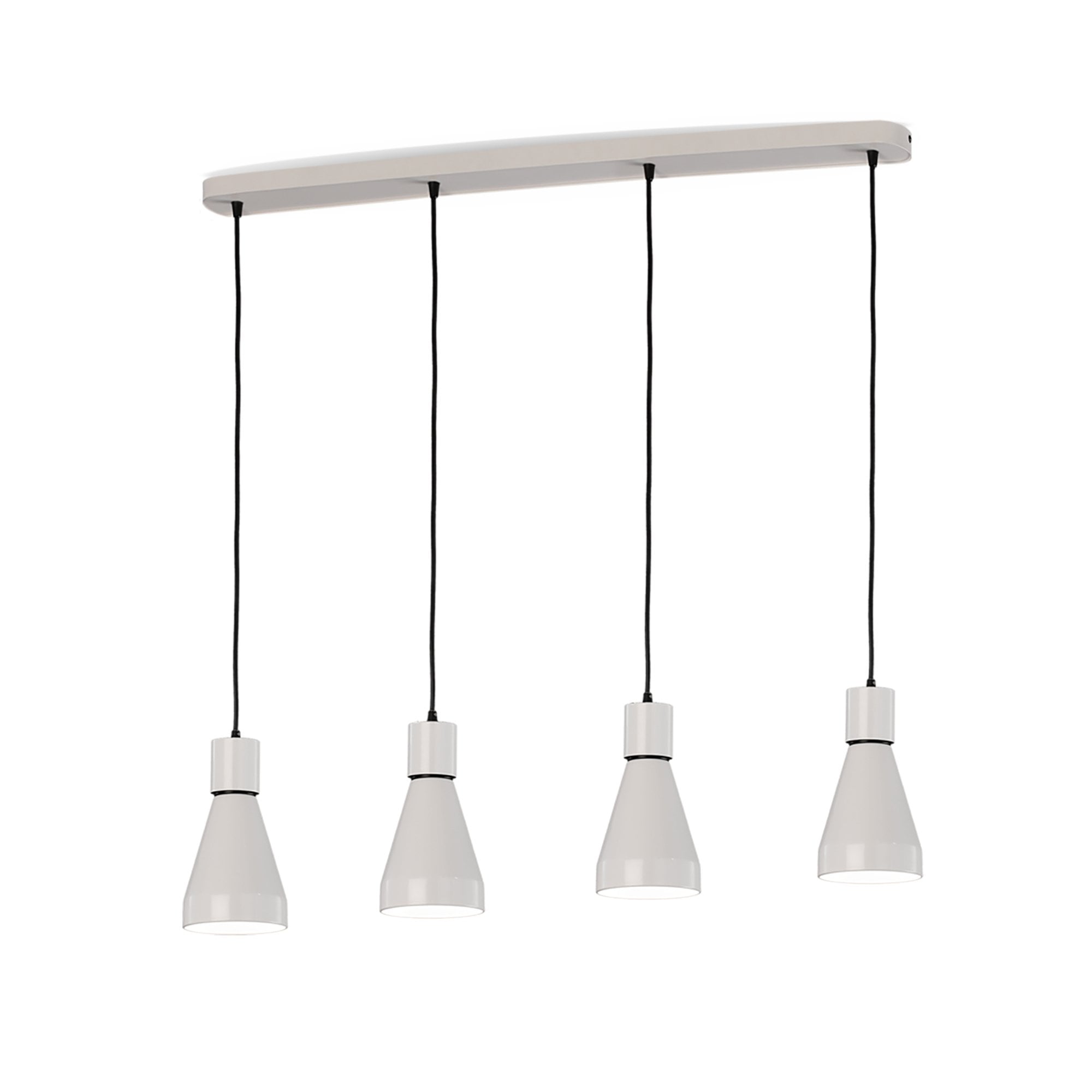 M5840 Kos Linear Pendant 4L 4 x E27 Max 40W White / Black