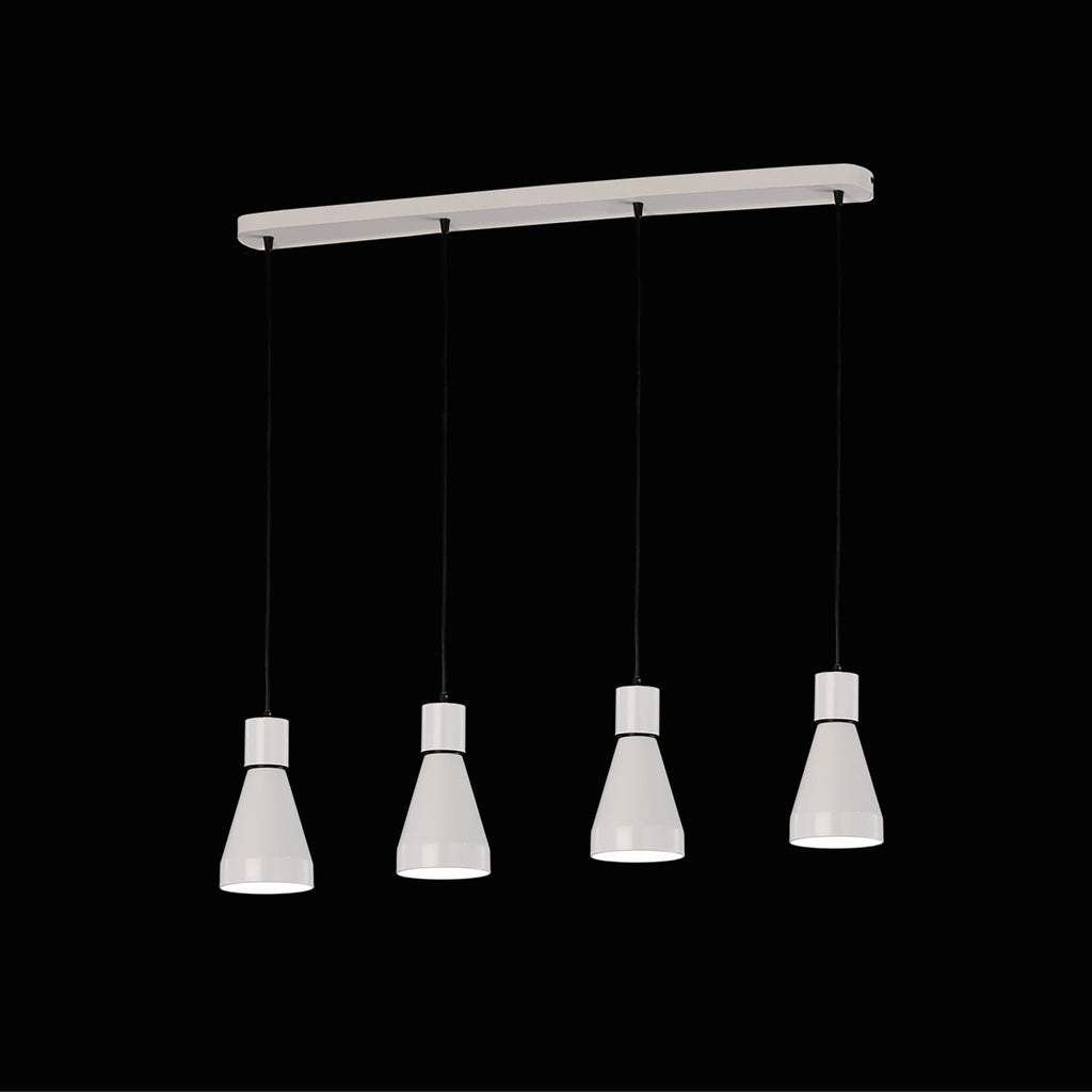 M5840 Kos Linear Pendant 4L 4 x E27 Max 40W White / Black