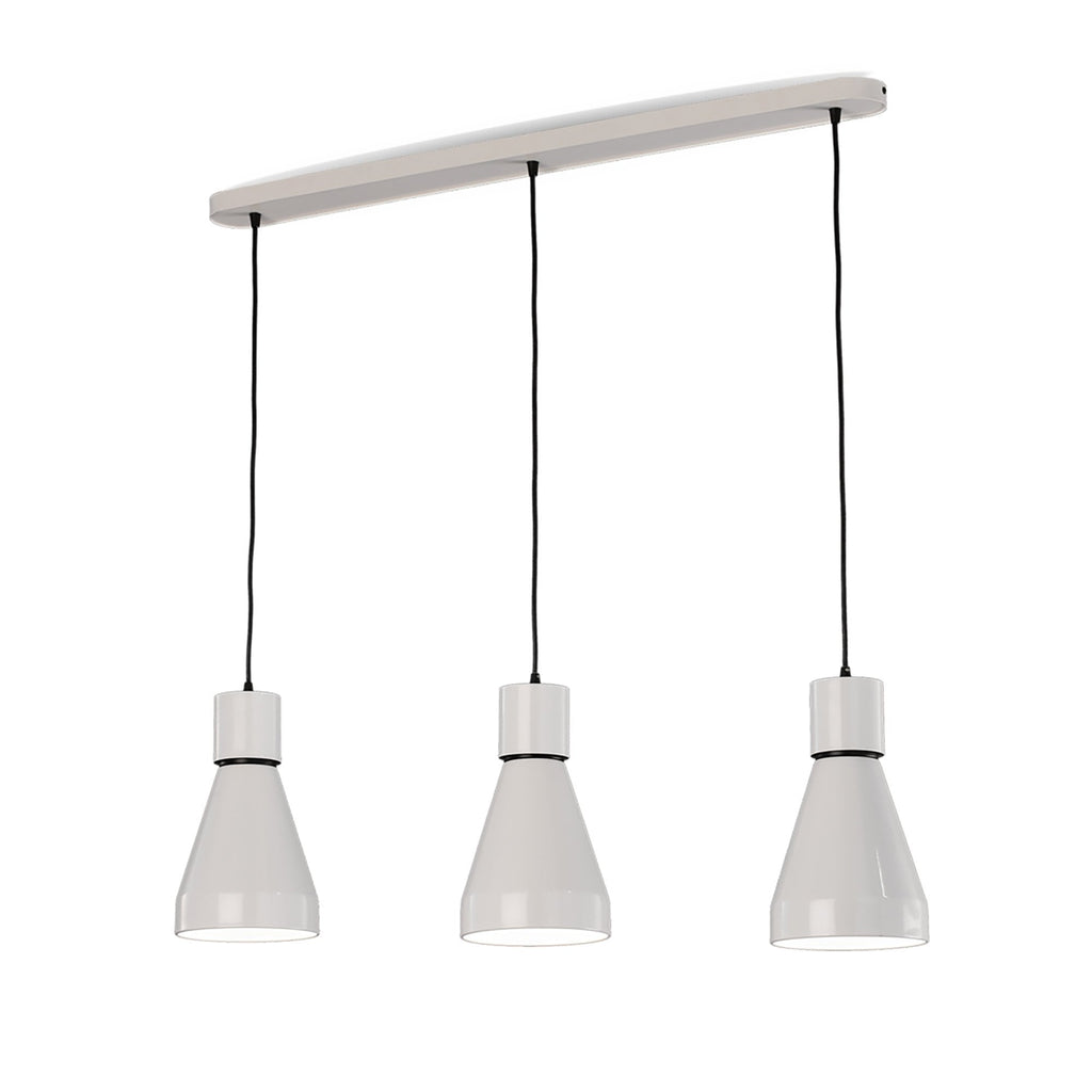 M5841 Kos Linear Pendant 3L 3 x E27 Max 40W White / Black