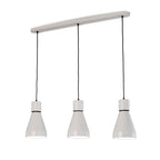 M5841 Kos Linear Pendant 3L 3 x E27 Max 40W White / Black