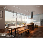 M5841 Kos Linear Pendant 3L 3 x E27 Max 40W White / Black