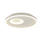 M6456 Krater Ceiling 40cm Round 36W LED 3000-6000K Tuneable Remote Control White