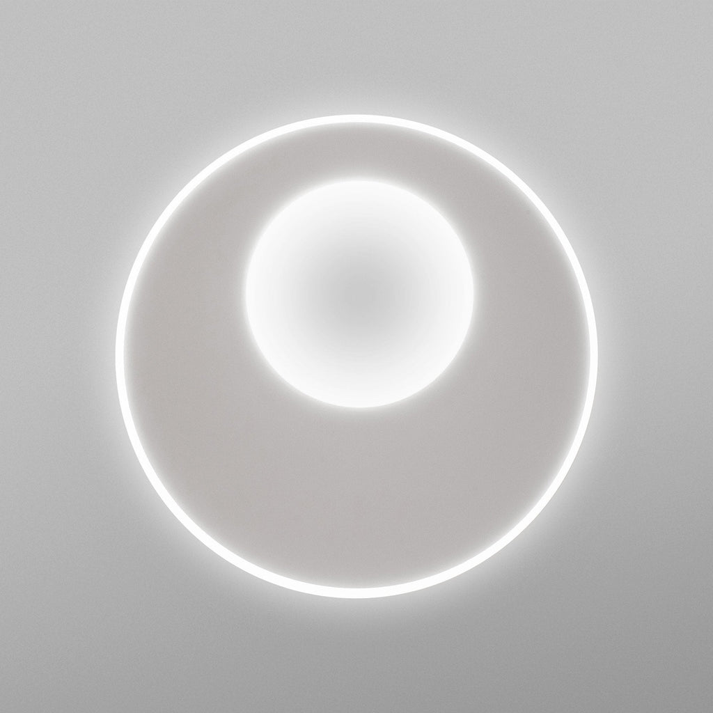 M6456 Krater Ceiling 40cm Round 36W LED 3000-6000K Tuneable Remote Control White