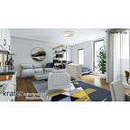 M6456 Krater Ceiling 40cm Round 36W LED 3000-6000K Tuneable Remote Control White