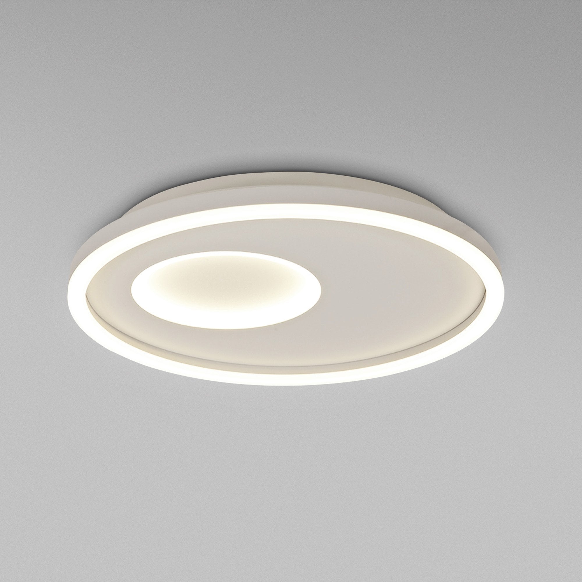 M6456 Krater Ceiling 40cm Round 36W LED 3000-6000K Tuneable Remote Control White