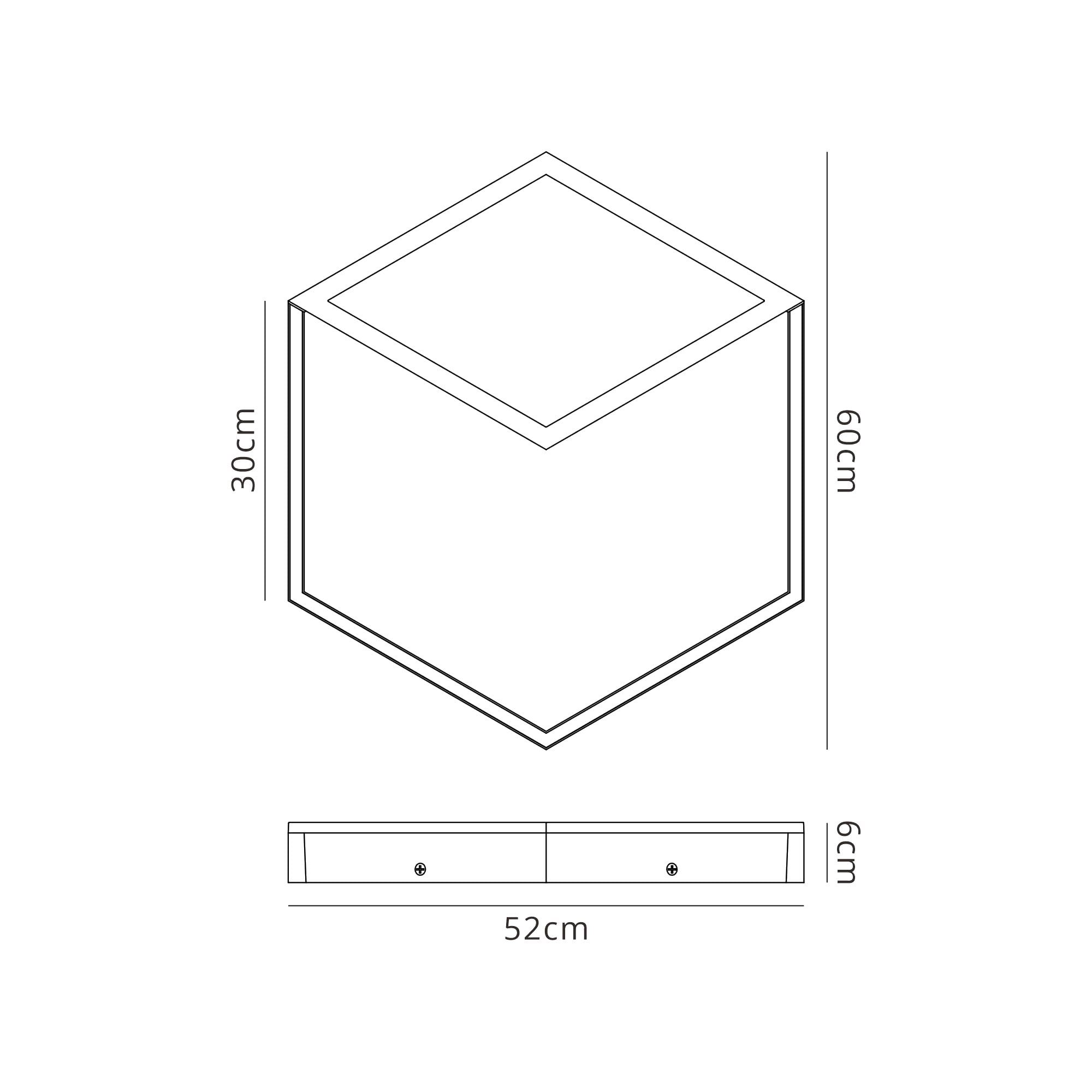 M7761 Kubick Ceiling/Wall Light Dimmable 48W LED White