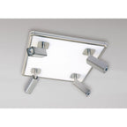 M5250 Ibiza Flush Ceiling Light 4 Head Backlit Light 40W LED Square Satin Nickel
