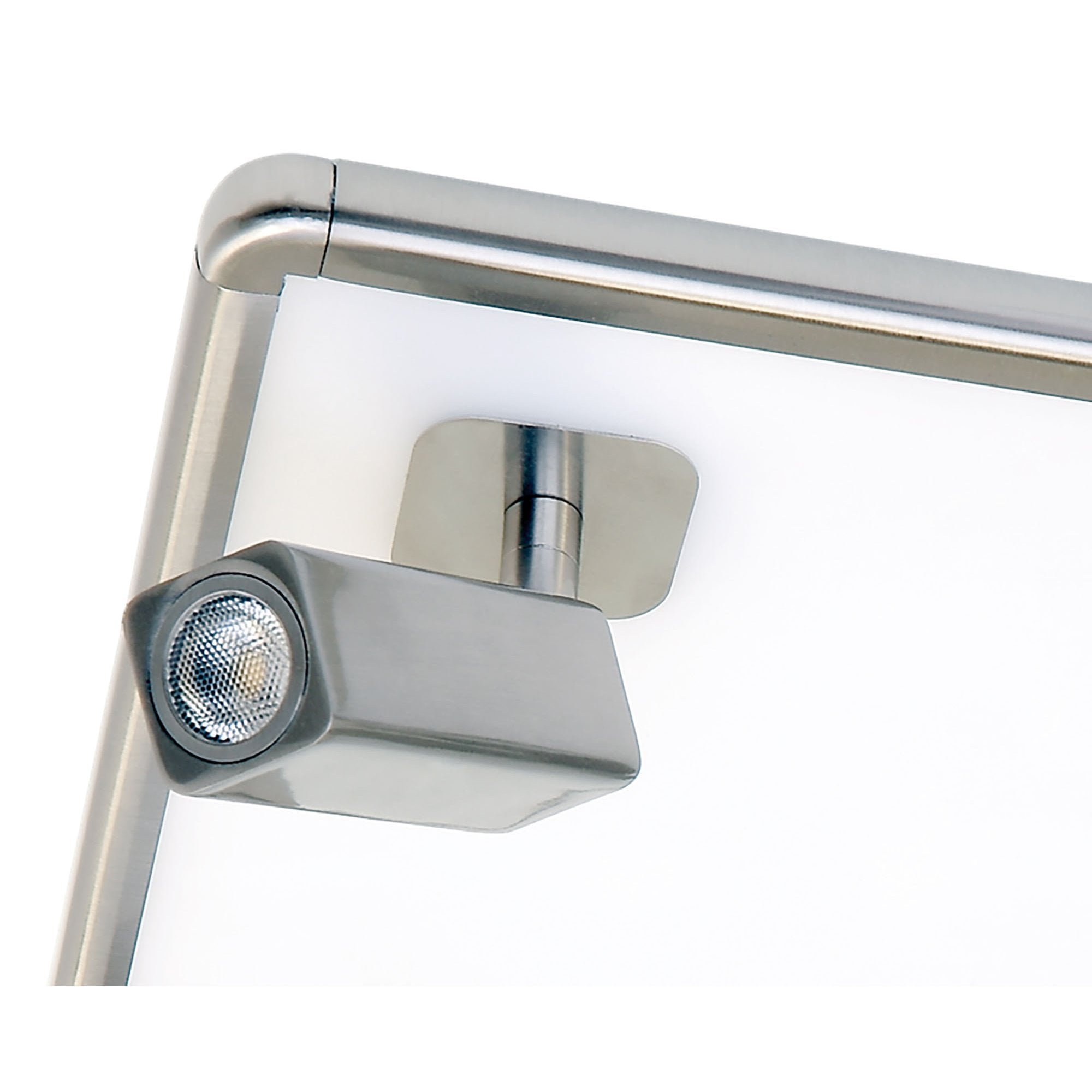 M5250 Ibiza Flush Ceiling Light 4 Head Backlit Light 40W LED Square Satin Nickel