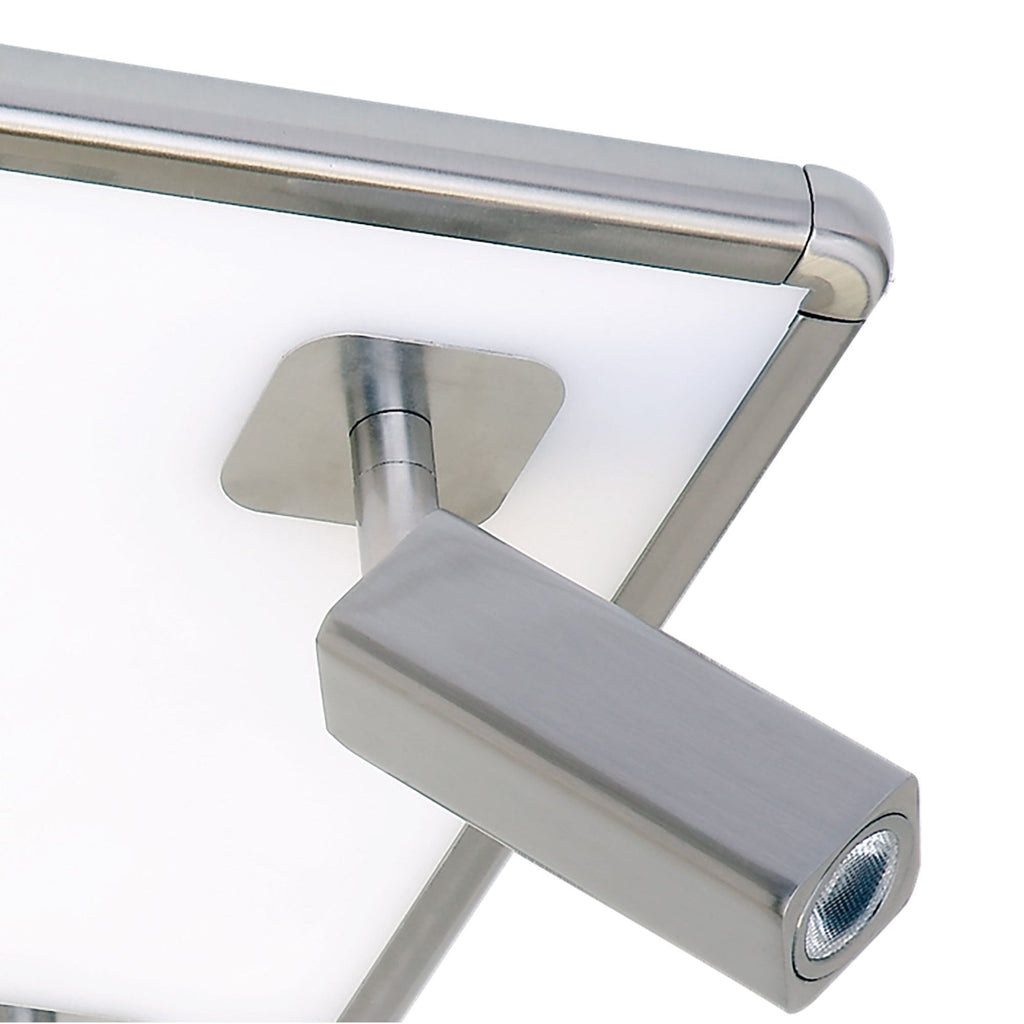 M5250 Ibiza Flush Ceiling Light 4 Head Backlit Light 40W LED Square Satin Nickel