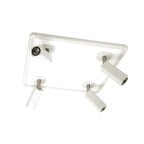 M5251 Ibiza Flush Ceiling Light 4 Head Backlit Light 4x5W+20W LED Square White