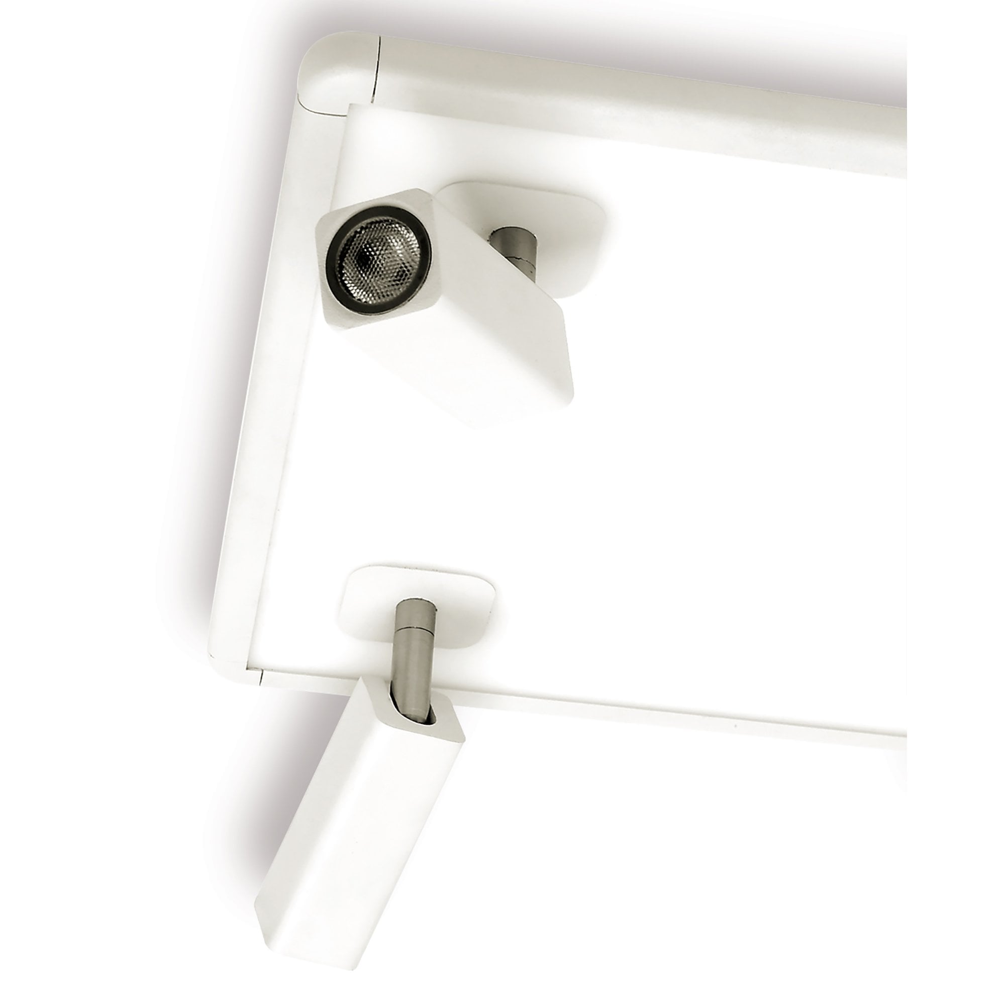 M5251 Ibiza Flush Ceiling Light 4 Head Backlit Light 4x5W+20W LED Square White