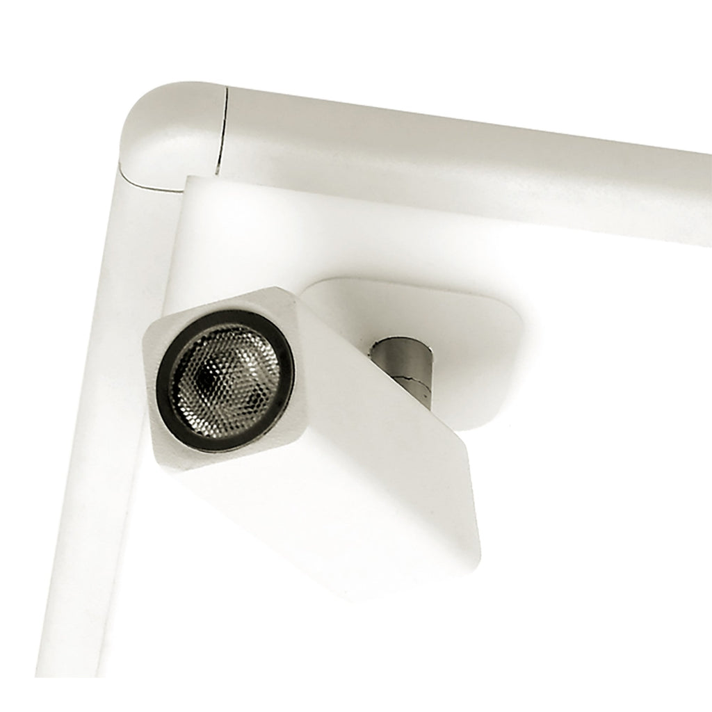 M5251 Ibiza Flush Ceiling Light 4 Head Backlit Light 4x5W+20W LED Square White