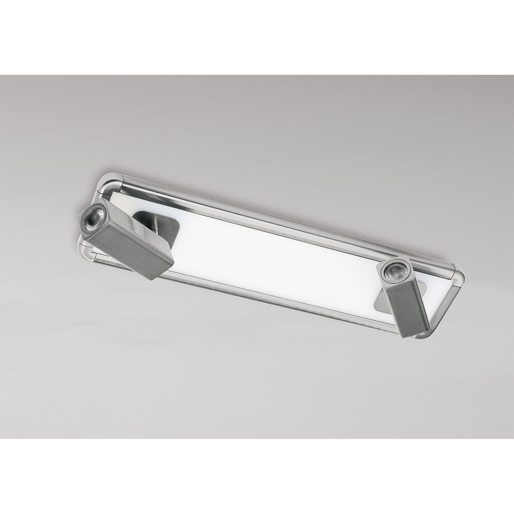 M5254 Ibiza Flush Ceiling Wall 2 Head Backlit Light 20W LED Satin Nickel