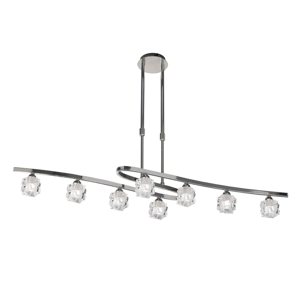 M1840 Ice Rectangular Telescopic 8 Light G9 ECO Polished Chrome
