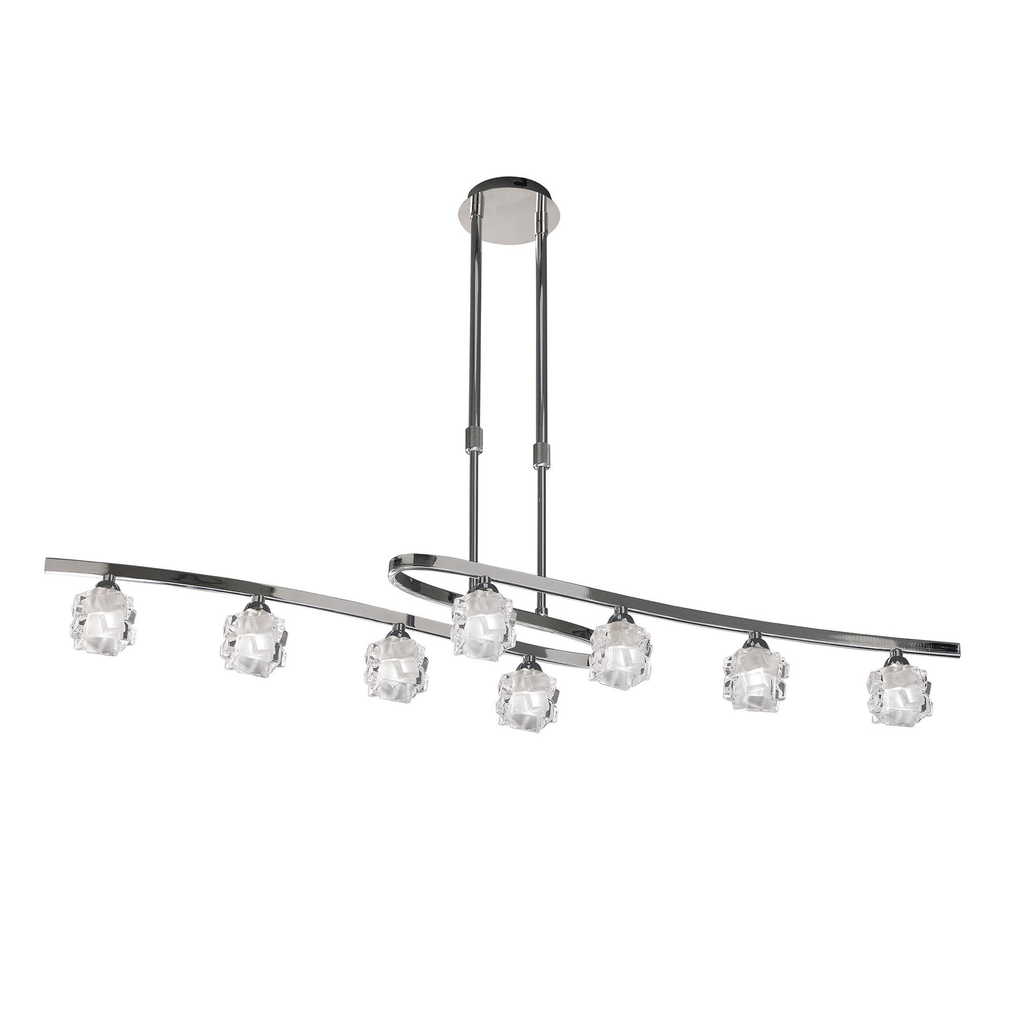 M1840 Ice Rectangular Telescopic 8 Light G9 ECO Polished Chrome