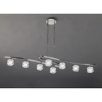 M1840 Ice Rectangular Telescopic 8 Light G9 ECO Polished Chrome