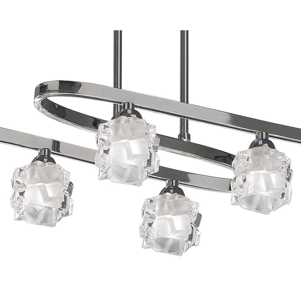 M1840 Ice Rectangular Telescopic 8 Light G9 ECO Polished Chrome