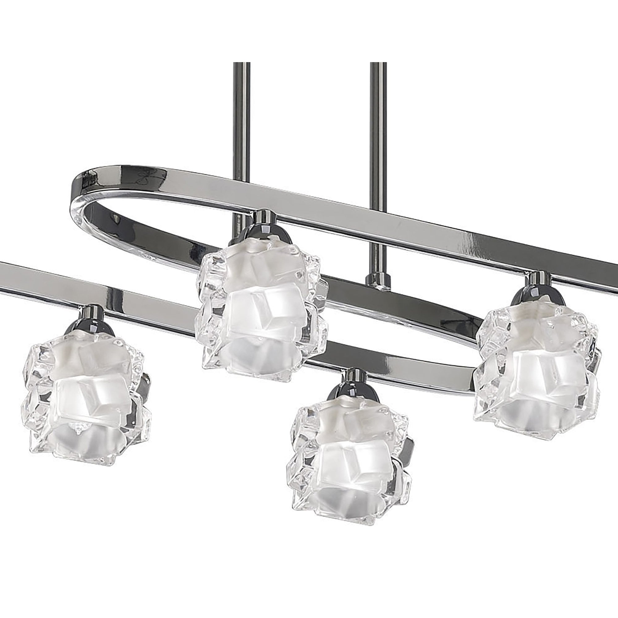 M1840 Ice Rectangular Telescopic 8 Light G9 ECO Polished Chrome