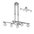M1841 Ice Rectangular Telescopic Convertible To Semi Flush 6 Light G9 ECO Polished Chrome
