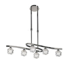 M1841 Ice Rectangular Telescopic Convertible To Semi Flush 6 Light G9 ECO Polished Chrome