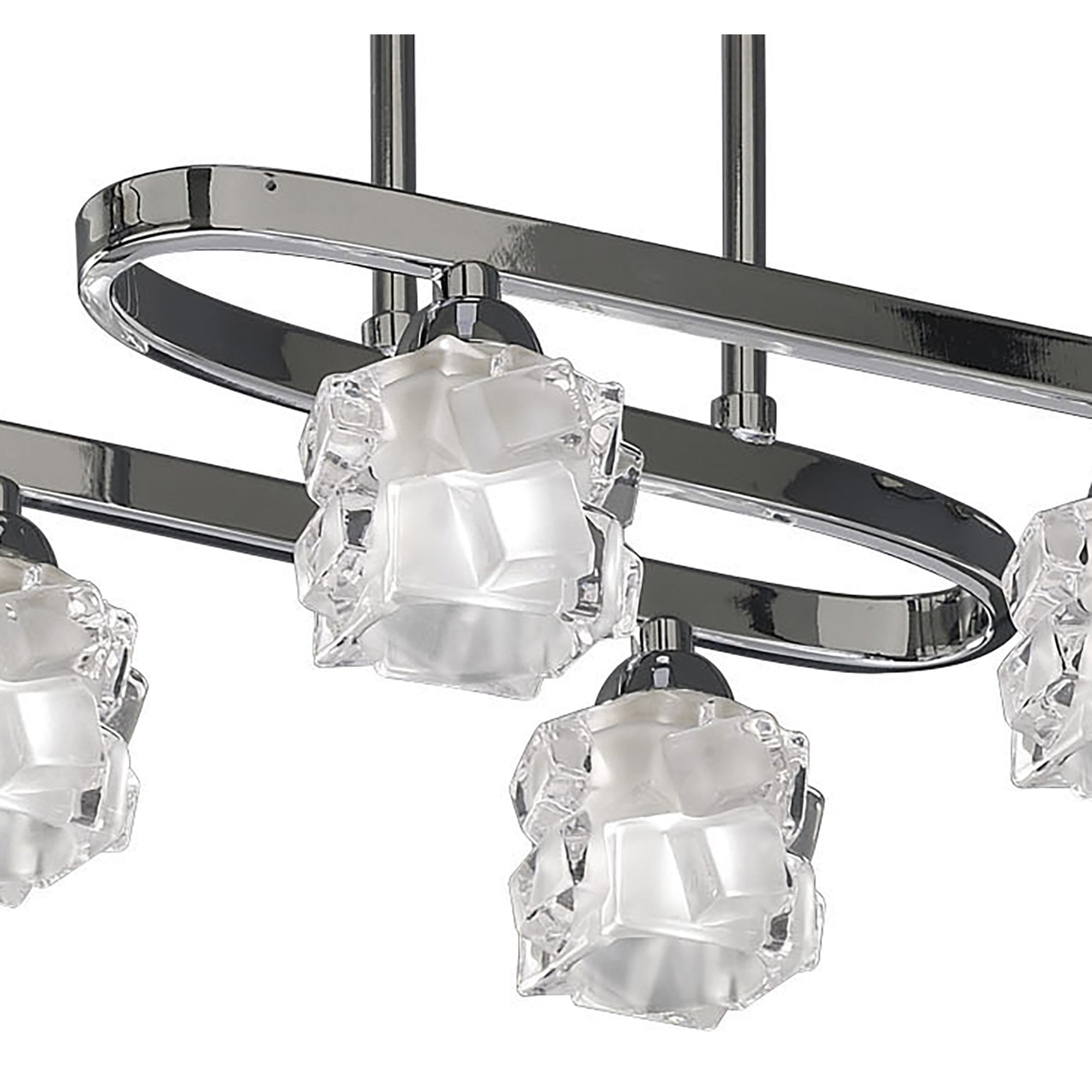M1841 Ice Rectangular Telescopic Convertible To Semi Flush 6 Light G9 ECO Polished Chrome
