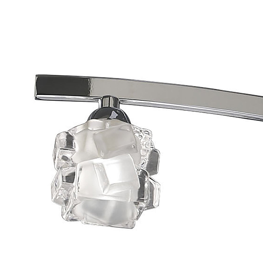 M1841 Ice Rectangular Telescopic Convertible To Semi Flush 6 Light G9 ECO Polished Chrome