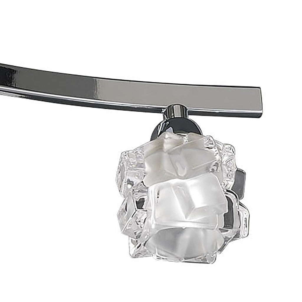 M1841 Ice Rectangular Telescopic Convertible To Semi Flush 6 Light G9 ECO Polished Chrome