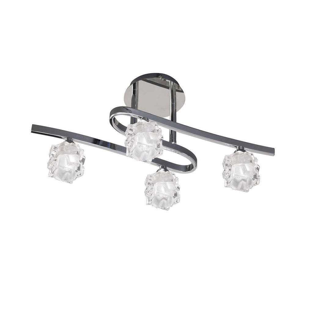 M1843 Ice Square Ceiling 4 Light G9 ECO Polished Chrome