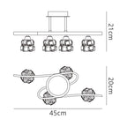 M1843 Ice Square Ceiling 4 Light G9 ECO Polished Chrome