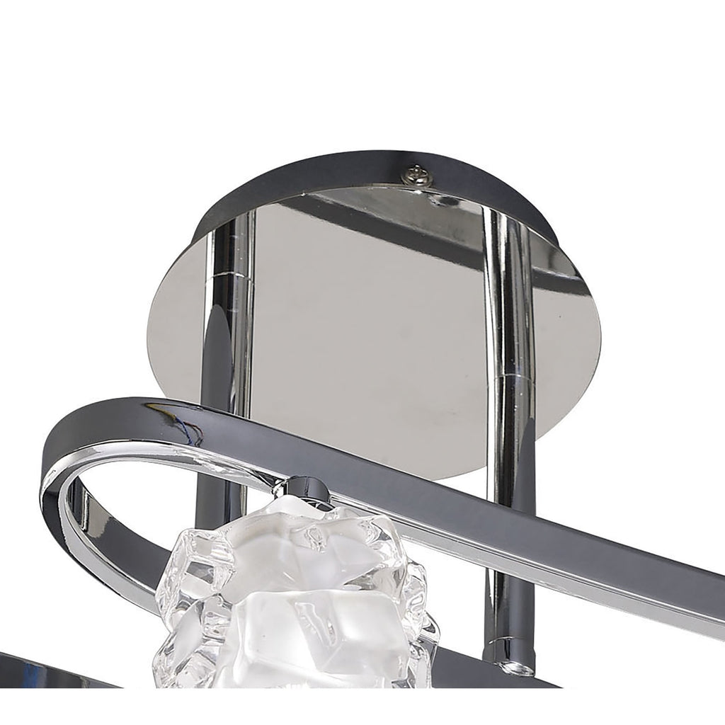 M1843 Ice Square Ceiling 4 Light G9 ECO Polished Chrome