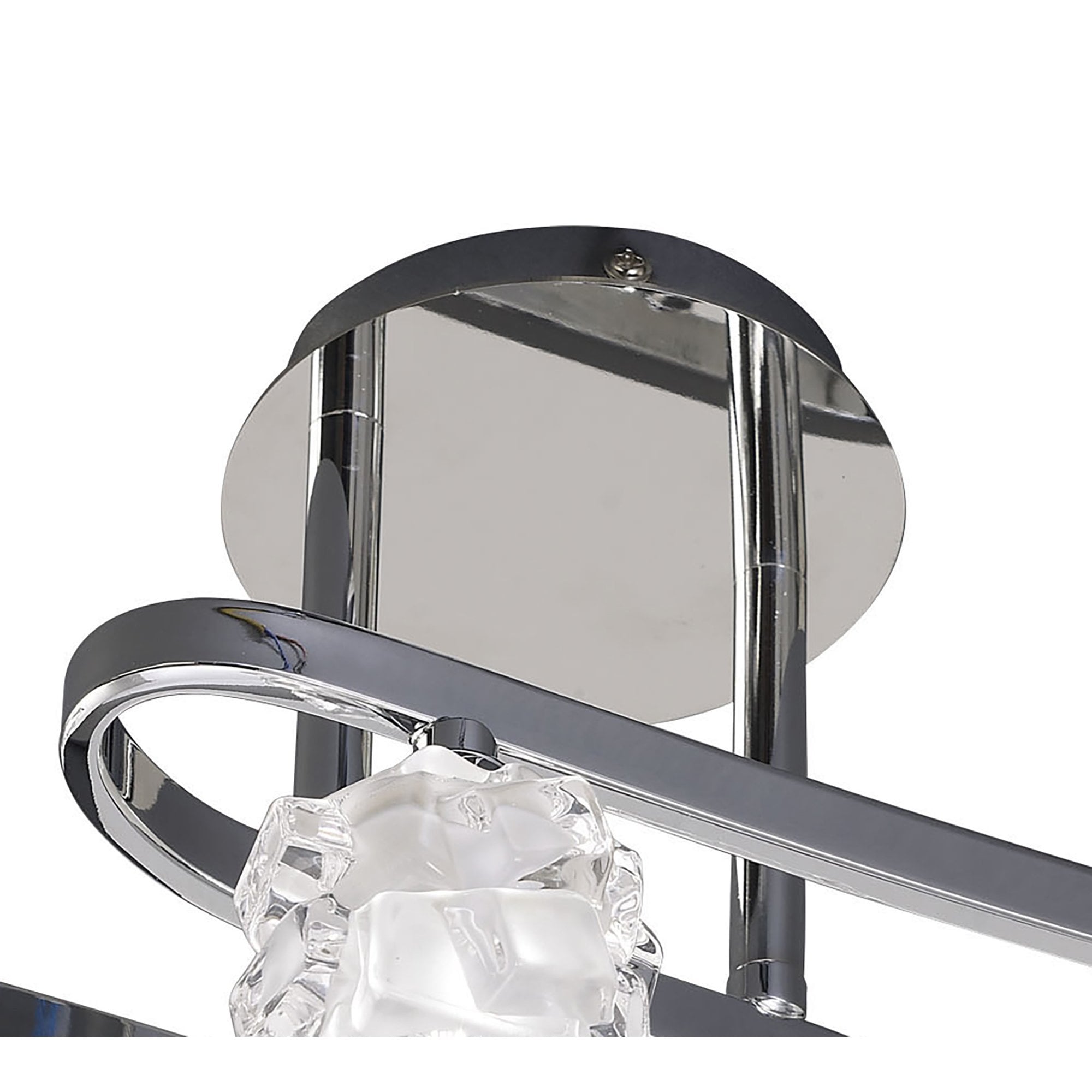 M1843 Ice Square Ceiling 4 Light G9 ECO Polished Chrome