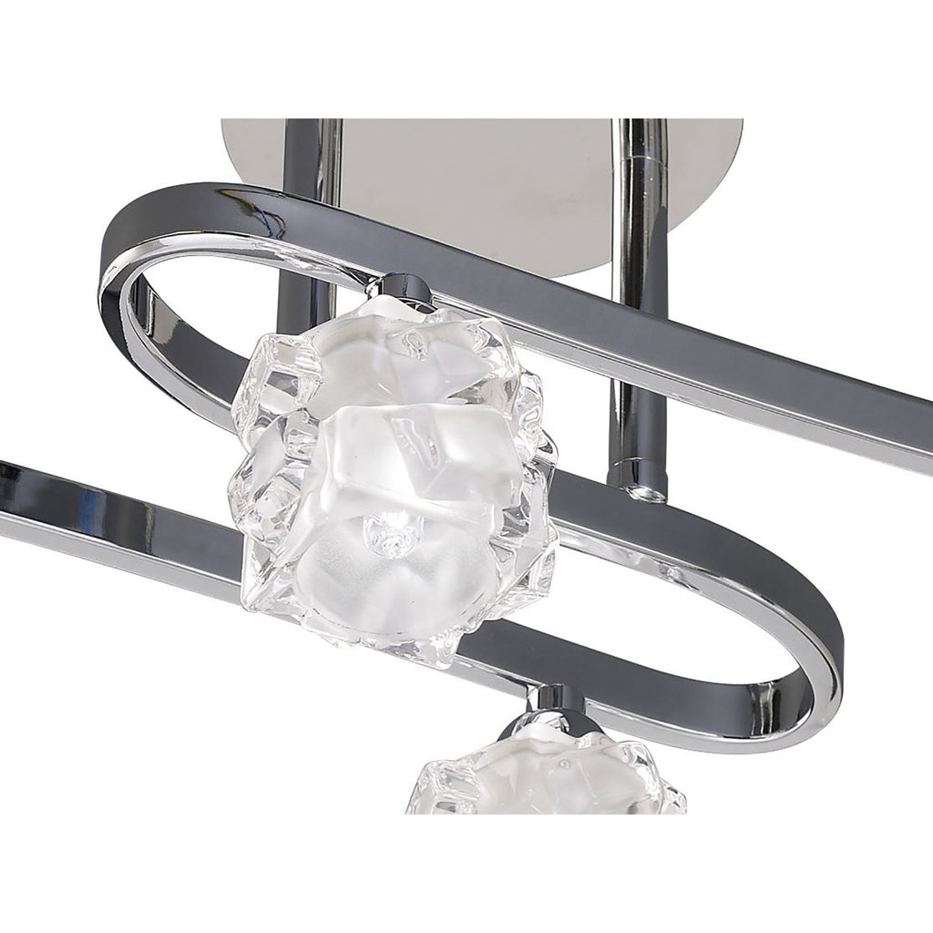 M1843 Ice Square Ceiling 4 Light G9 ECO Polished Chrome