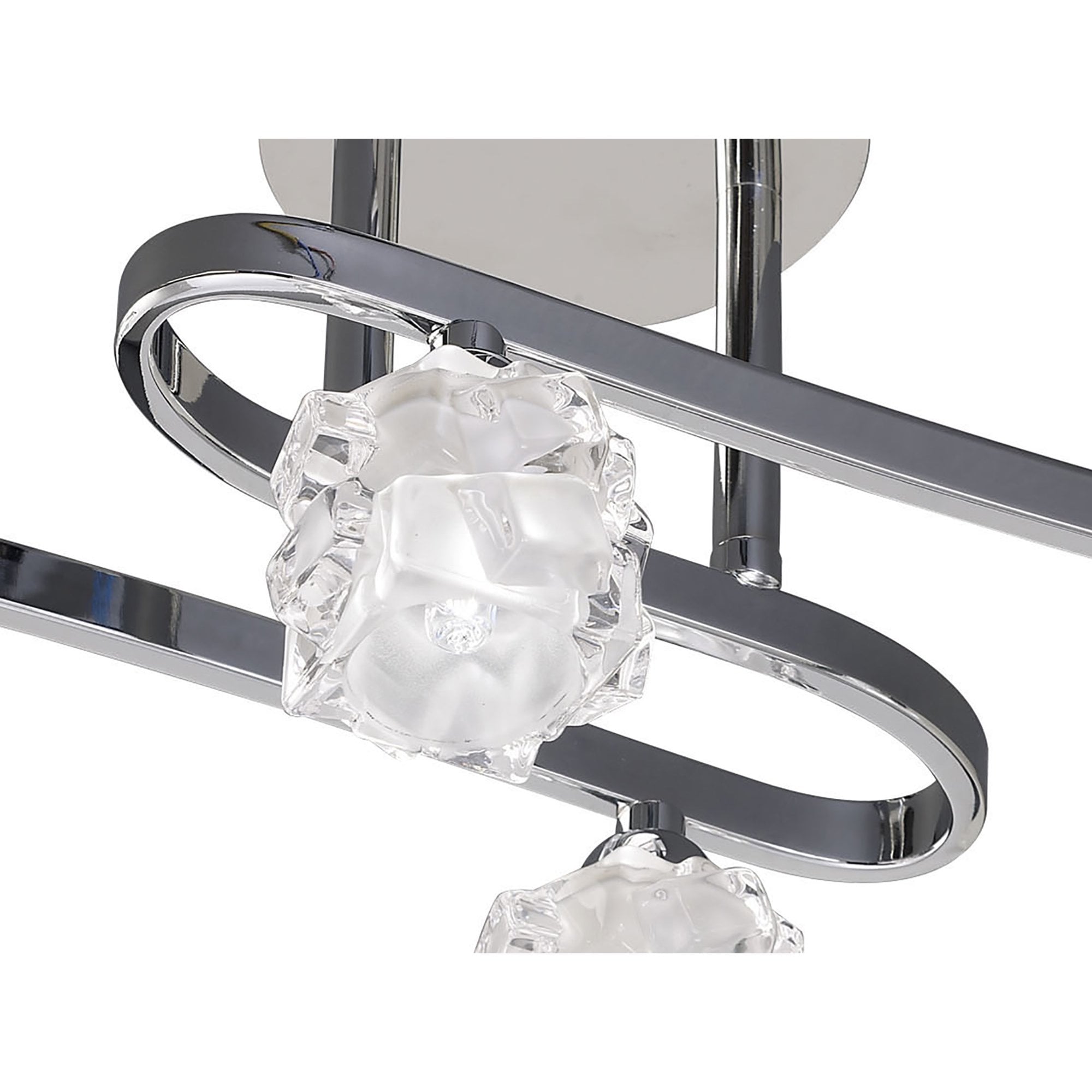M1843 Ice Square Ceiling 4 Light G9 ECO Polished Chrome