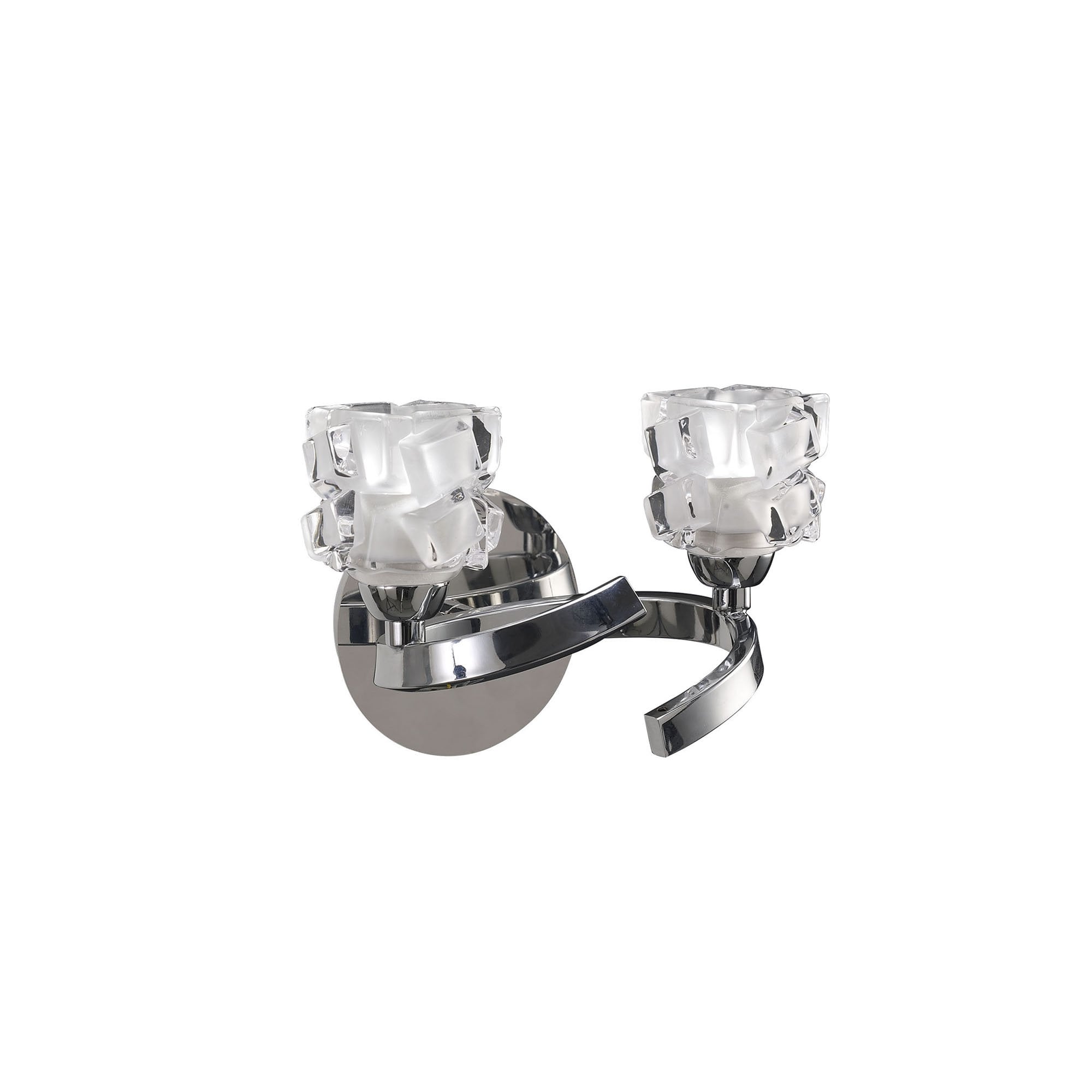 M1844/S Ice Wall Lamp Switched 2 Light G9 ECO Polished Chrome