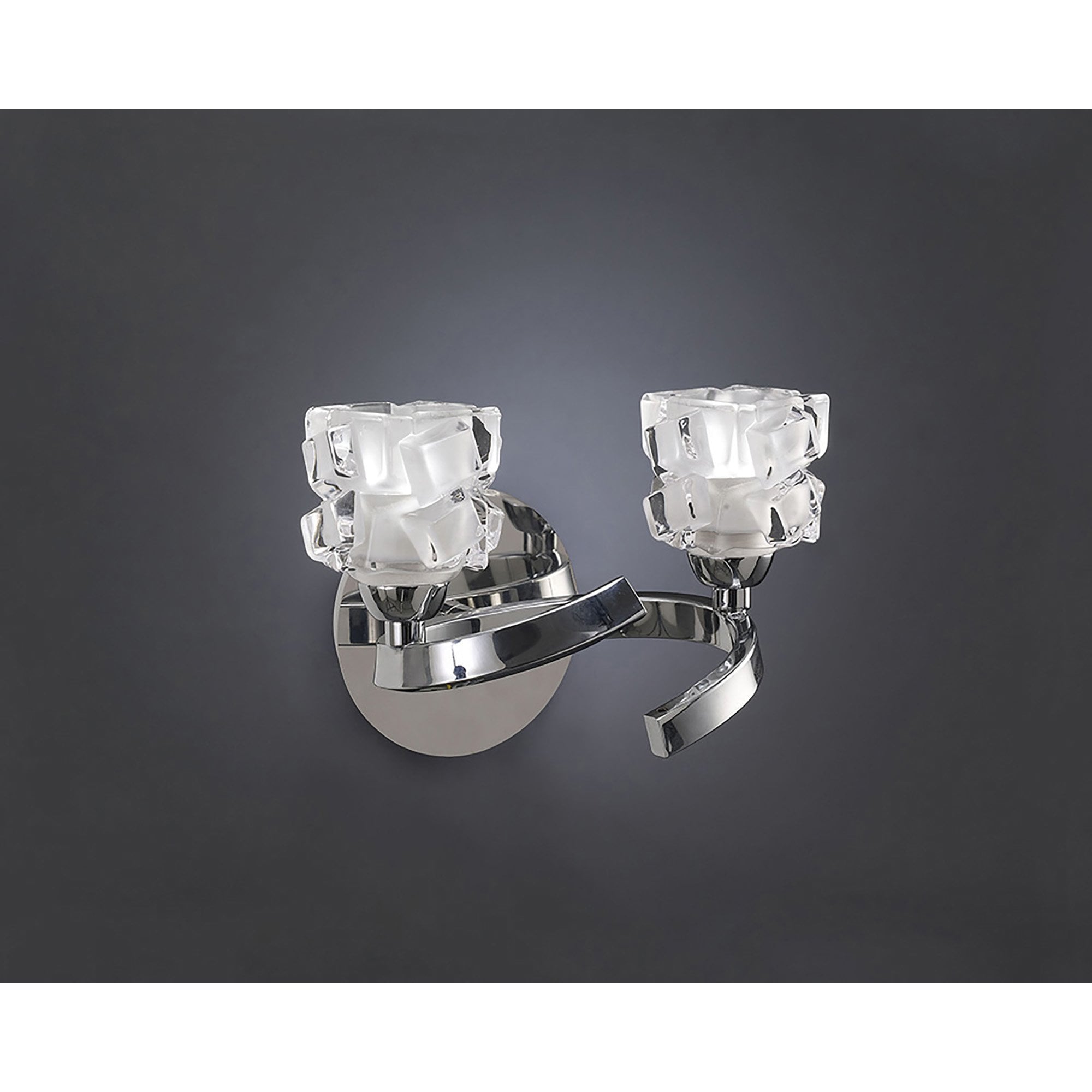M1844/S Ice Wall Lamp Switched 2 Light G9 ECO Polished Chrome