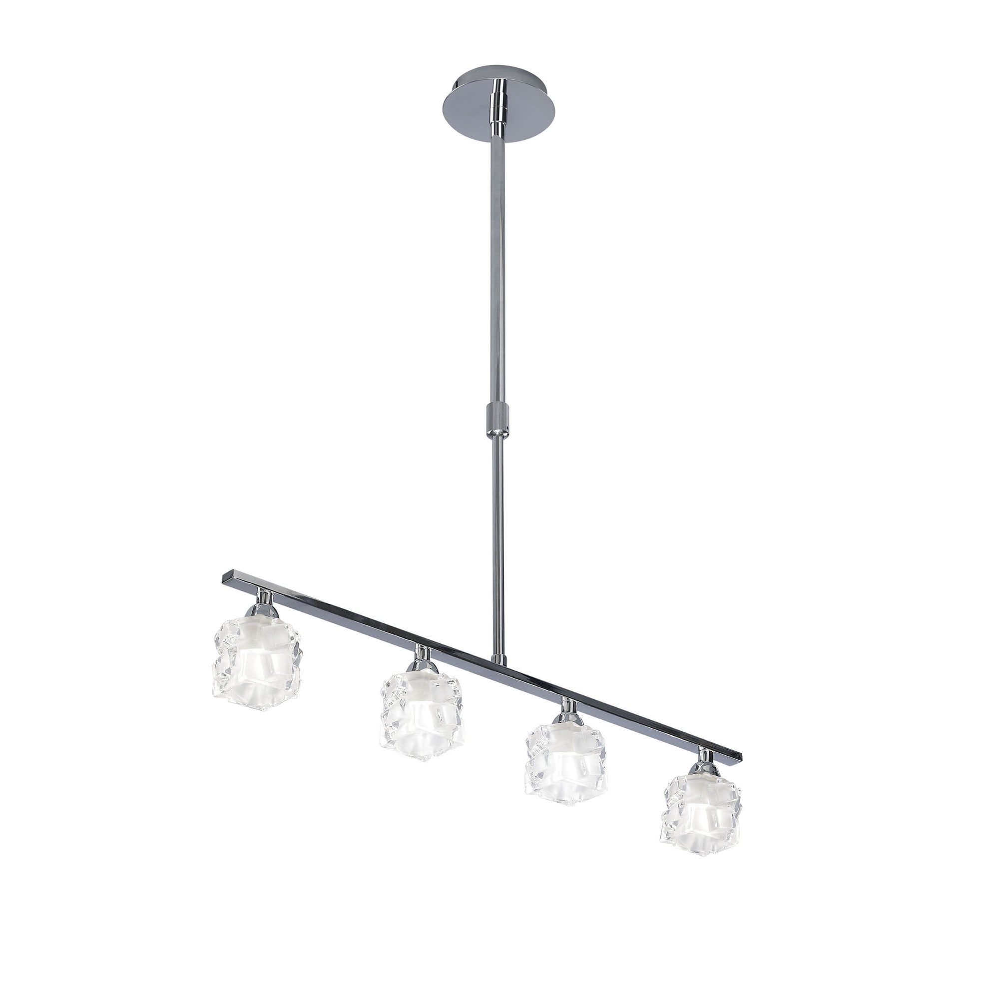 M1847 Ice Linear Pendant 4 Light G9 ECO Bar Polished Chrome