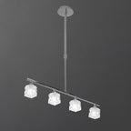 M1847 Ice Linear Pendant 4 Light G9 ECO Bar Polished Chrome