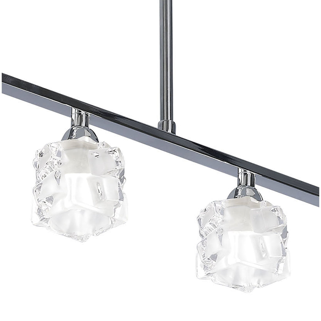 M1847 Ice Linear Pendant 4 Light G9 ECO Bar Polished Chrome