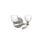 M1854/S Ice Wall Lamp Switched 2 Light G9 ECO Satin Nickel