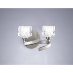 M1854/S Ice Wall Lamp Switched 2 Light G9 ECO Satin Nickel